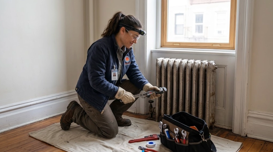 Steam radiator valve repair and maintenance in Jamaica Queens